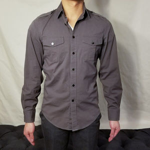 Express Men's MK2 Gray Dress Shirt XS